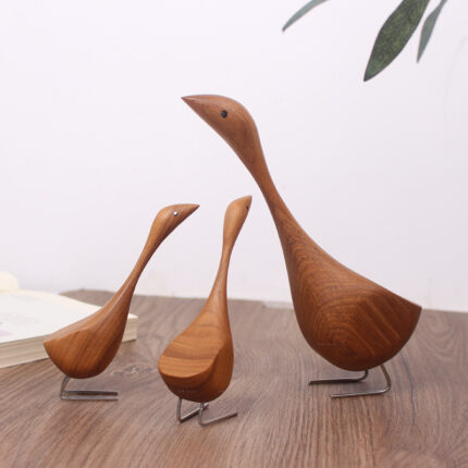 Desktop Kreative Heim dekoration Schwan Holz Ornamente