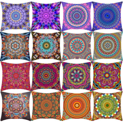 Retro-Mandala-Kissen bezug im ethnischen Stil