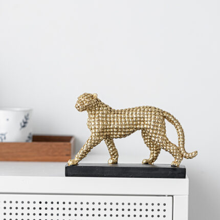Leopard Simulation Tierharz Handwerk Ornament