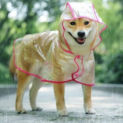 Transparente Hunde regenmantel Haustier kleidung groß mittelgroß