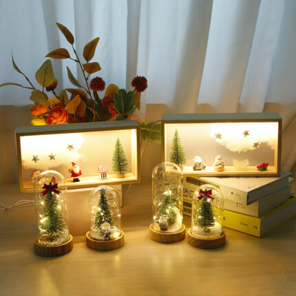 Kleine Weihnachts nacht lampe Mini Glas abdeckung