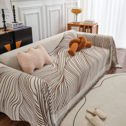 Sofa abdeckung mit langem Stuhl Heim dekoration Quaste Decke