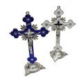 Pflaumen-Metallkreuz-Ornamente