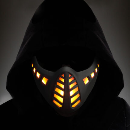 Halloween Karneval LED Halbe Gesicht Maske