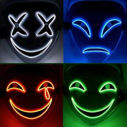 LED Leucht Schwarz Bund Maske