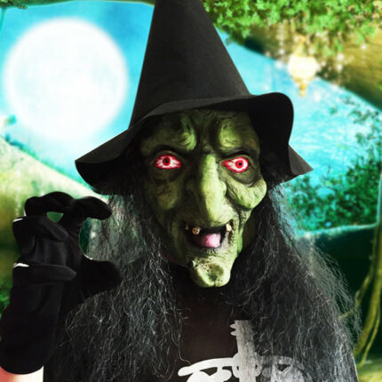 Halloween Lange Haare Grimasse Maske