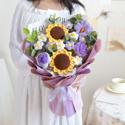 Hand gewebte Blume gestrickte Geschenk Sonnenblume