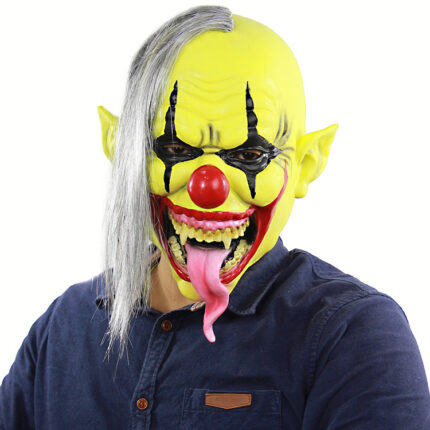 Horror Green Face Clown Halloween Weihnachten Latex Maske Kopf bedeckung