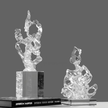 Chinese Style Entrance Decoration Transparent Resin Sculpture Art Decorations