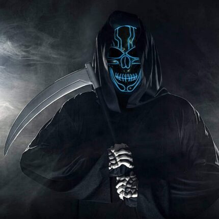 Halloween leuchtende Maske mit EL Wi 3 blinkenden Modi