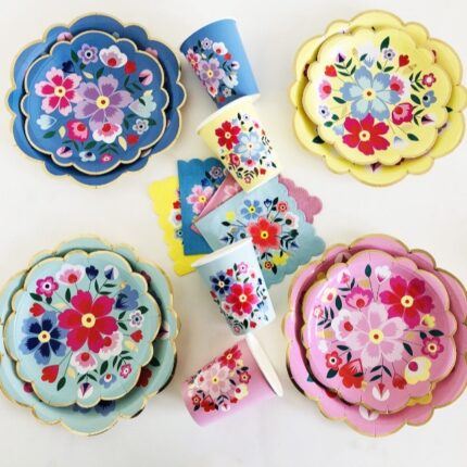 Hochwertige Party-Papier palette im chinesischen Stil in Serie mit Blumen