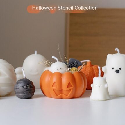 Halloween Silikon form Aromatherapie-Kerze, die Geister-Kürbis kerze herstellt