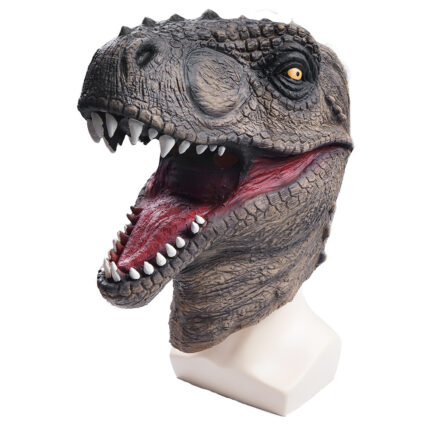 Latex Dinosaurier Maske Aktivität Party Schule Bühne Requisiten Leistung Tyrannosaurus Kopf Abdeckung