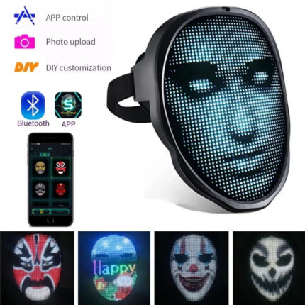 Halloween Gesichts masken Vollfarb LED-Leucht maske Gesichts wechsel maske Party Bar Requisiten