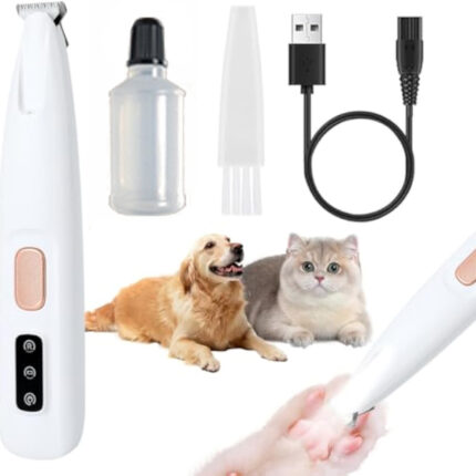 Hunde pfoten Trimmer Elektrischer Hundes ch neider für Pfoten Haustier pfoten Trimmer mit LED-Licht wieder aufladbar geräuscharm Haustier Trimmer Haars ch neider