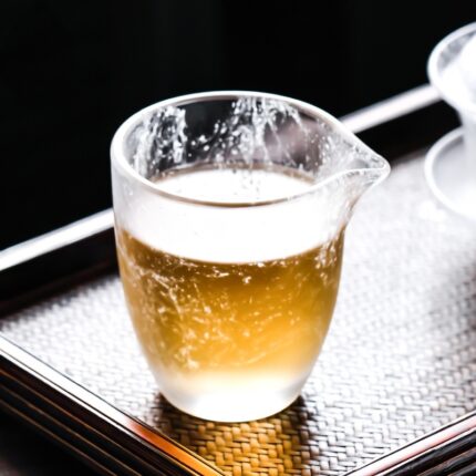 Crystal Thickened Floating Flower Glass Cup