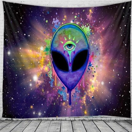 Gedruckt Evil Eye Alien Tapisserie Multifunktionale Tapisserie Sitzen Decke Wand Hängen