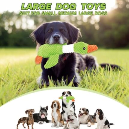Hunde-Plüschs pielzeug für große Hunde Langlebiges Hund-Quietschendes Spielzeug mit Quietschern gefüllter Ente Hundes pielzeug Hundes pielzeug für kleine mittelgroße und große Rasse-Welpen-Kau spielzeug für Kinder krankheiten