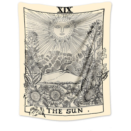 Tarot Karte Schicksal Astrologie Divination Retro Tapisserie Wandteppich