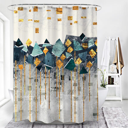 Einfache Wind Geometrische Muster Wc Vorhang