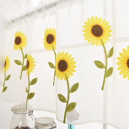 Explosion Stil Daisy Handtuch Bestickt Vorhang Schlafzimmer Wohnzimmer Vorhang Fenster Bildschirm