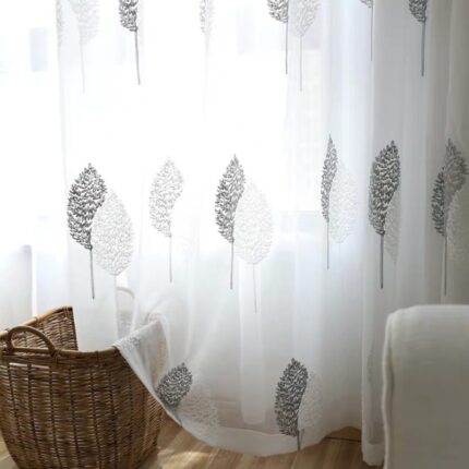 Moderne Einfache Bestickt Vorhang Und Fenster Bildschirm