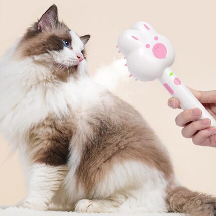Katzen-Dampf bürste Selbst reinigende Katzen pflege werkzeug Hunde-Haarentferner-Massage-Kamm Wiederauf ladbarer Katzen-Spray-Kamm zum Verschütten