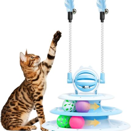 Katzen spielzeug für Indoor-Katzen-Kätzchens pielzeug Interaktives Katzen spielzeug Katzen-Puzzle-Spielzeug Katzen-Ball-Spielzeug