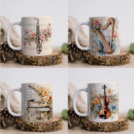 Musik thema Keramik becher