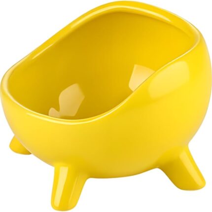 Katzenfutter-Schüssel für Katzen und kleinen Hund Vier-Beine-Keramik Katzenfutter und Wassers ch üsseln für Indoor-Cute Cat Stabilität Food Dish