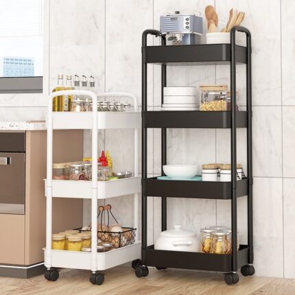 Trolley Rack Boden mehr schicht iger mobiler Küchen gemüse korb