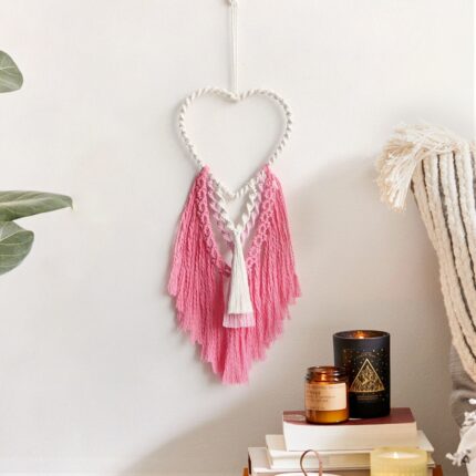 Heart Shaped Hand-woven Tapestry Love Pendant