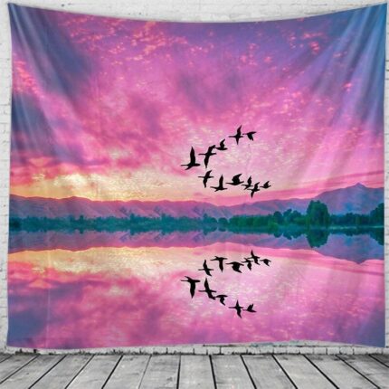 Gedruckt Sky Vogel Tapisserie Multifunktionale Tapisserie Sitzen Decke Wand-montiert Strand Handtuch