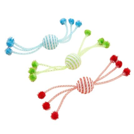 Katzen spielzeug Selbst-Hi-Katzen-Sticks Katzen-Spielzeug Interaktive Seile Kugelspiel zeuge für Katzen, die bissfeste Wollball-Haustier produkte necken