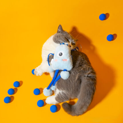 Haustier Katze Spielzeug Plüsch Teleskop Elastische Plüsch Lustige Spiel Katze Spielzeug Ring Mint Bell Glücklich Hohe Qualität Gute Elastische Seil Katzen Spielzeug