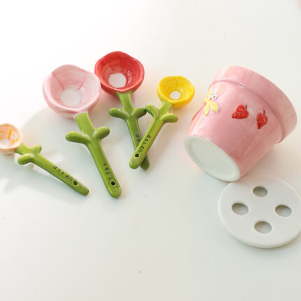 Keramik Blumen löffel Unter glasur