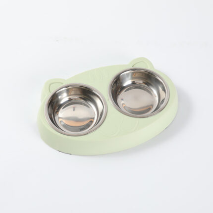 Macaron Pet Double Bowl Kunststoff Kitten Hundefutter Trink schale Feeder Katze Fütterung Haustier Zubehör