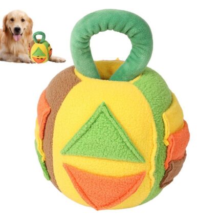 Hund Quietschende Plüsch-Ball-Spielzeug-Schnupfen-Krach macher-Zähne-Reinigung interaktives Kau spielzeug Haustier Hunde weich-Gummi-Sound-Treat-Spender