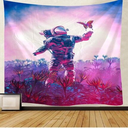 Gedruckt Astronaut Multifunktionale Tapisserie Sitzen Decke Wand Hängen Strand Handtuch
