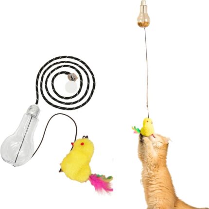 Kreatives interaktives Katzen spielzeug Swinging Sound Response und Belohnung system Einziehbares Katzen-Teaser-Spielzeug