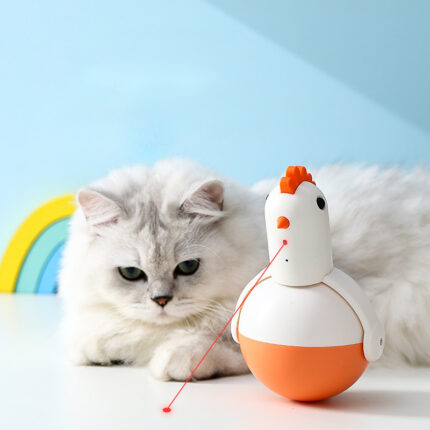 Elektrisches Katzen spielzeug Hähnchen glas Laser-Sound-Katzen spielzeug
