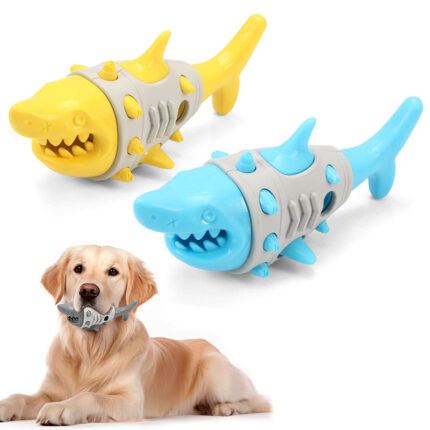 Neues Hunde-Zahnen undichtes Spielzeug imitieren Haifisch zahn reinigung und bissfestes Zahnent lüftungs spielzeug für Hunde