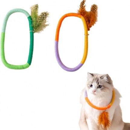Baumwoll seil Katzen spielzeug Katzenminze Spielzeug mit Feder sichere Zähne Reinigung Kau spielzeug für Katzen Interaktive Katze Kicker Spielzeug Katzen Spielzeug für gelangweilte Indoor Katzen und Kätzchen