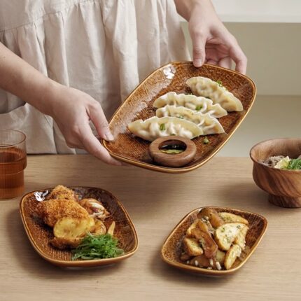 Creative Ceramic Underglaze Rectangular Plate