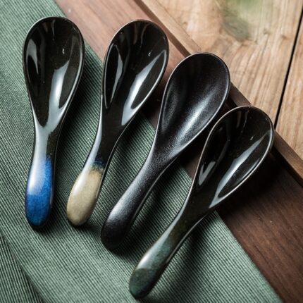 Household High-texture Stirring Ceramic Spoon