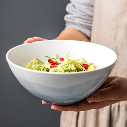 Solid Color Personalized Home Creative Ceramic Noddle Bowl