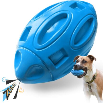Quietschende Hundes pielzeug für aggressive Cheer Gummi-Welpen-Kau kugel mit Quietscher, fast unzerstörbar und langlebiges Haustier-Spielzeug für mittlere und große Rasse