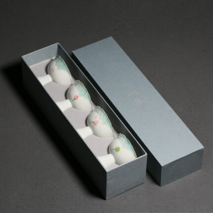 Simple Hand-painted Lotus Cup Underglaze Porcelain Tea Cup Gift Box