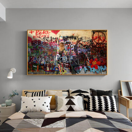 Moderne Straße Abstrakt Graffiti Kunstdruck