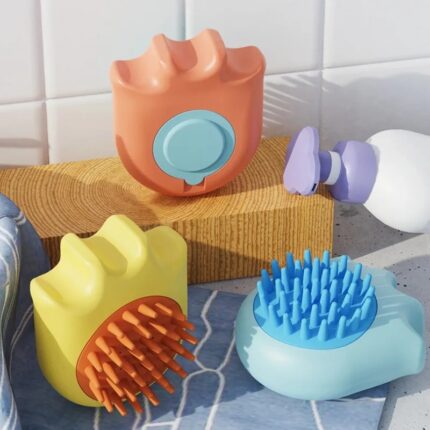 Haustier Bade bürste Massage bürste Massage Kamm Katze und Hund Bade bürste Haustier Reinigungs bedarf mit Shampoo Box Haustier Hunde bürste